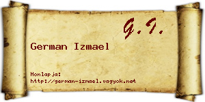 German Izmael névjegykártya