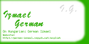 izmael german business card